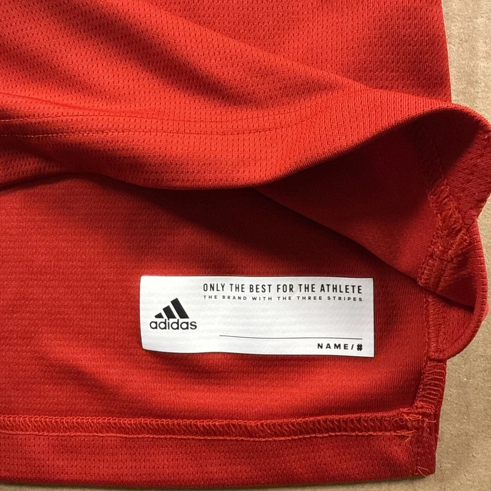 Adidas Polo Shirt Mens XL Red NC State Wolfpack NCAA Short Sleeve Climalite